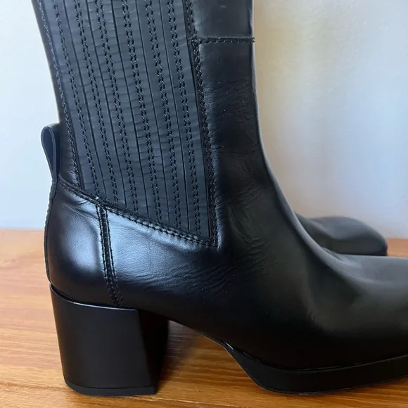 Miista black Leather Women's mid calf Boots - Picture 4 of 10